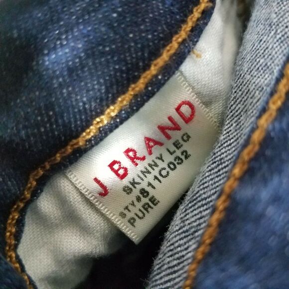 J Brand Skinny Leg Jeans Pure Blue Stretch Low Rise Neutral Capsule Size 24 - Picture 5 of 6